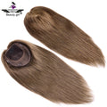 Online Wig Shop Luxury Virgin Russian Human Hair Medium Brown Color 8 Soft None Layer Silky Sot Silk Base Jewish Topper