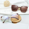 Lvcong Double Use Magnetic Clip on Polarized Sunglasses Oem Anti Blue Light Eyeglasses Frame Women High End Metal Frame Eyewear