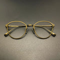 New Retro Pure Titanium Glasses Frame Fashion Full Frame Flat Mirror Round Frame