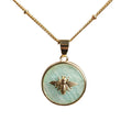 Bee Necklace Trendy Jewelry for Women Girl Amazonite Labradorite Everyday Gift