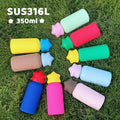 Wholesale 350ml Kids Water Bottle Stainless Steel SS316 Mini Cup Vacuum Outdoor Tumbler with Star Lid for Laser Engravings