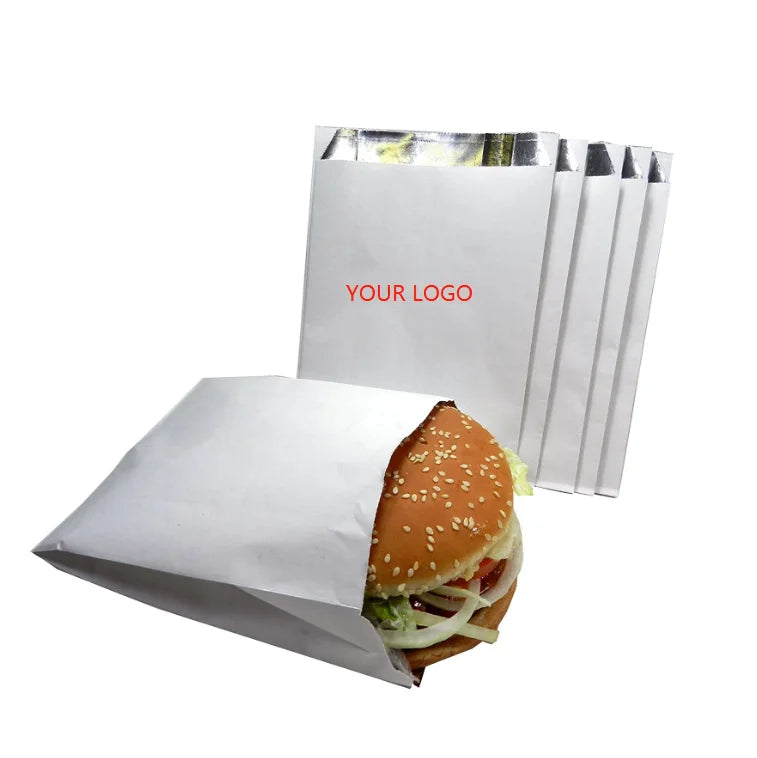 Heat Resistant BBQ Takeaway Chicken Hot Dog Doner Aluminum Foil Paper Kebab Bag