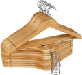 Solid Wood Coat Hangers with Stylish Chrome Hooks Heavy-duty Clothes Jacket Shirt Curved Hangers Quality Wooden OPP Bag Single