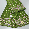 High Quality 100% for Swiss Cotton Voile Lace Fabric with Rhinestones for Wedding African Dry Lace Decorations Imported Austria