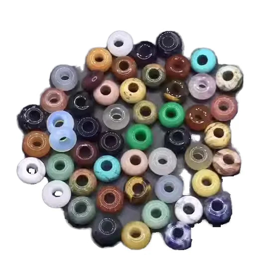 High Quality Natural Gemstone 14x8mm Large Hole Abacus Crystal Stone Beads Jewelry Making Accessory Women Party Gift Jewelry