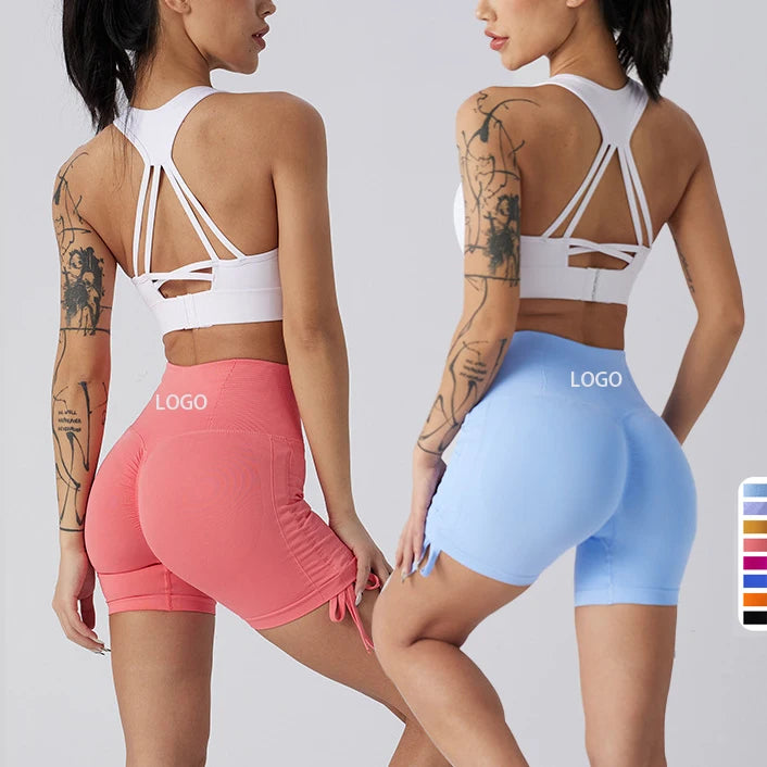 High-Waist Hip-Lifting Workout Clothes Smooth Sports Shorts Womens High-Intensity Fitness Shorts Training Yoga Shorts