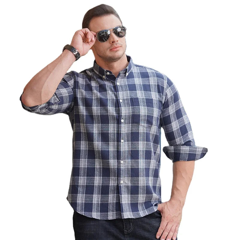 2022 Factory Wholesale Long Sleeve Shirts for Men Big Size Men's Shirts 10XL Designs Shirt