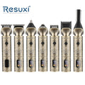 Resuxi 885 OEM Professional Hair Trimmer Cordless Full Set Electric All Metal Clippers 7 in 1 Stainless Steel T9 Hair Trimmer