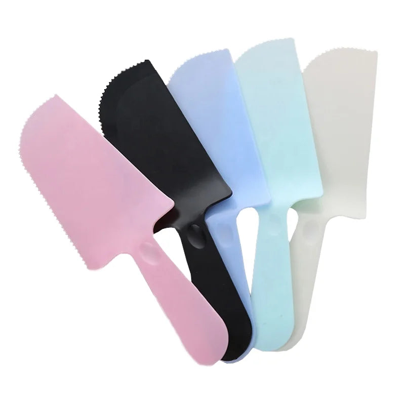 Disposable Thickened Plastic Cake Knife PS Square Rectangle Oval Long Number Sustainable Cake Tool for Decor Dessert Bakeware