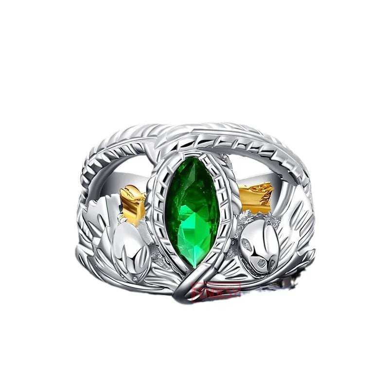 BOCAI S925 Silver Platinum Plated Zircon Pearl Internet Red Live Lord Men Rings Barach Jewelry with Diamond Trendy Gift