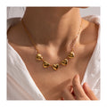 ERESI Tarnish Free Fashion Jewelry 18K PVD Gold Plated Dainty Smooth Link Chain Stainless Steel Heart Pendant Necklace