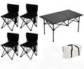 Aluminum Portable Outdoor Furniture Light Metal Frame Folding Table and Chair Set for Camping Garden Dining for Outdoor Use