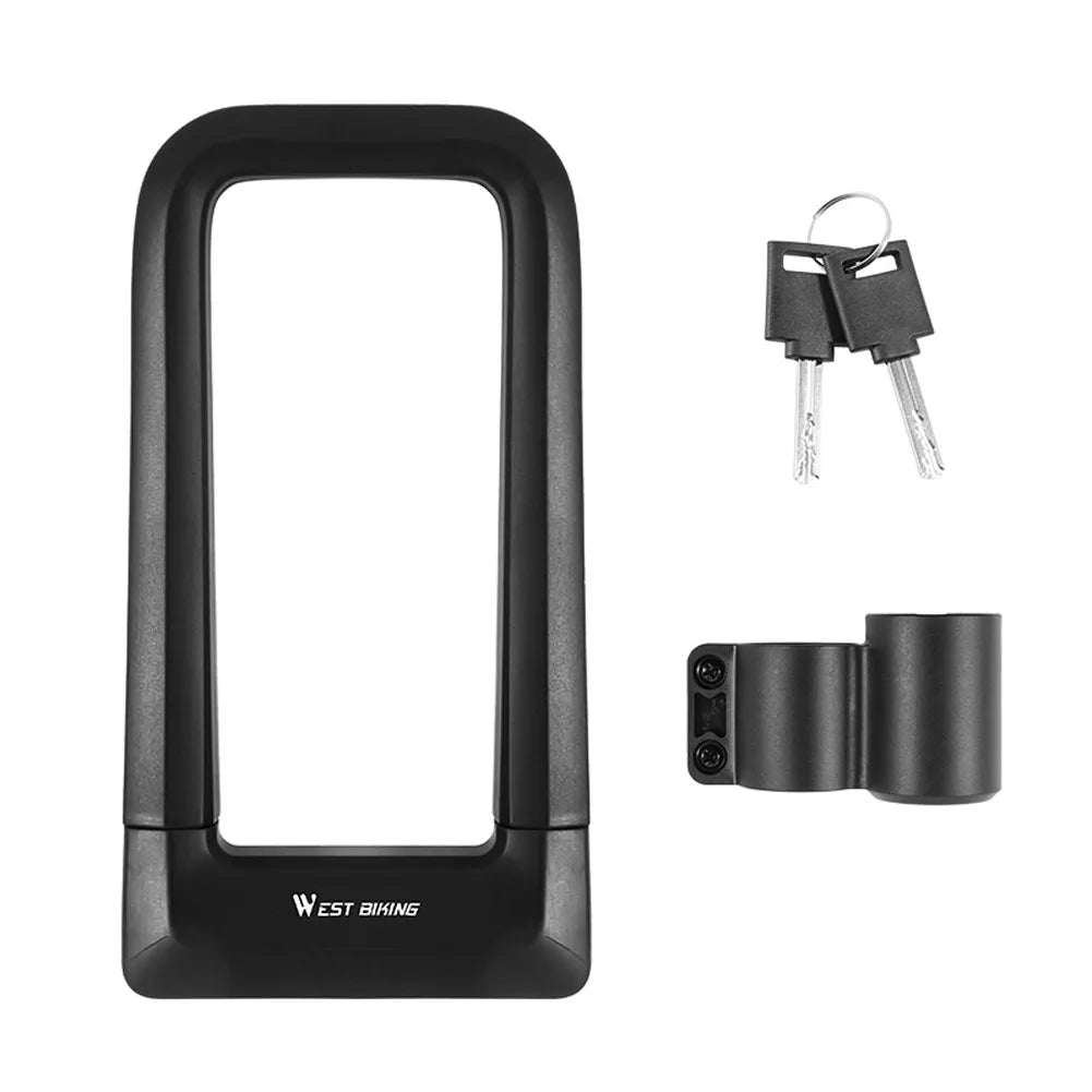 Bicycle U Lock Bike Wheel Lock Anti-theft Cycling Bicycle Accessories With 2 Keys