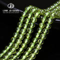 Wholesale CNAS Certified 2mm 3mm 4mm Natural Green Peridot Round Beads Loose Spacer Beads for Jewelry Making