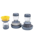Automatic Liquid Soap Dispenser Brush Hydraul Kitchen Brushes Long Handle Cleaner Kitchen Dishwashing Brush Sponge