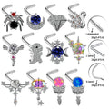 Gaby New Sale Face Body Piercing Jewelry Colorful Heart Shape Gold Plated Nose Ring for Wedding or Gift