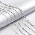 Round Box Curb Link Cable Belcher Rolo Rigaro Wholesale Necklace Solid Real 925 Sterling Silver Chain for Women Men