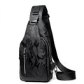 Lightweight Waterproof Unisex Polyester Crossbody Sling Bag Metal Zipper Single Shoulder USB Chest Bag Summer Fashion