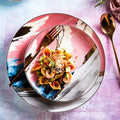 Wholesale Colorful Ceramic Dinner Plate Fruit Dessert Sushi Serving Tray Snack Steak Show Plate Kitchen Restaurant Tableware