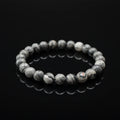 8mm Fashion Stone Bead Bracelet Map Jasper Stone Stretch Natural for Unisex Jewelry Gift Gemstone Beads Bracelets