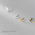 Fashion Earrings Jewelry 925 Sterling Silver Minimalist Earrings Smile Face with Diamond Zirconia Gold Plated Stud Earring Women MegaBDM