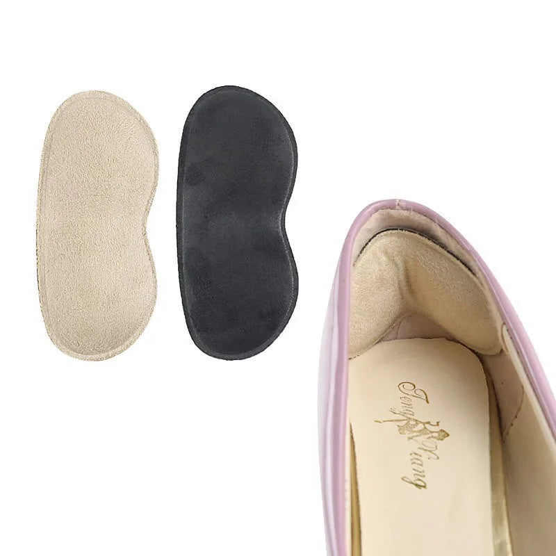 High Memory Foam Skin Black Shoe Inserts Heel Grips Insoles Adhesive Cushioning Pads 30g/pair