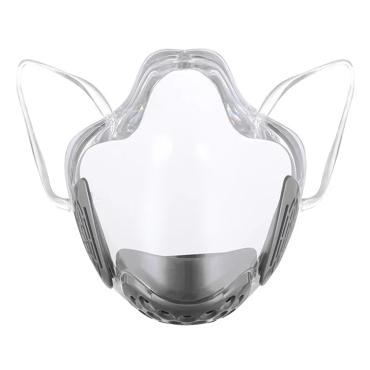 Super Clear Transparent PC Party Mask Anti-Splash Isolation Protective Lip Mask for Christmas Occasions
