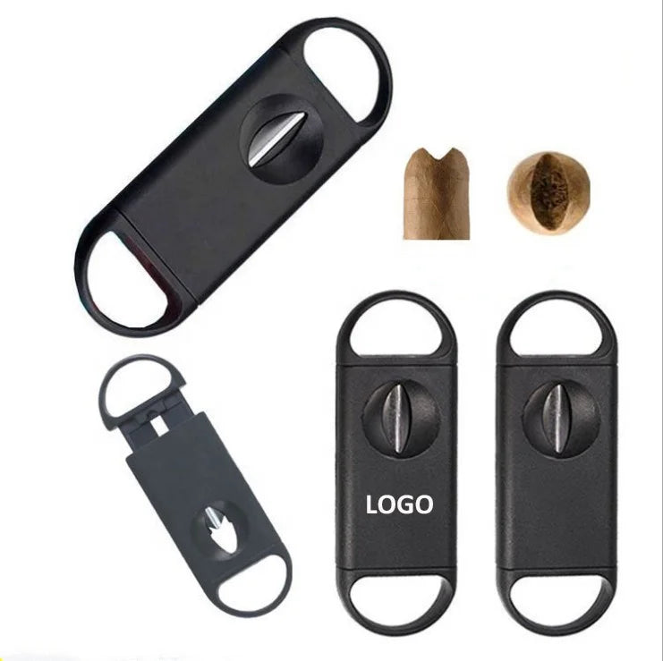 Cheap Wholesale New Custom Logo Vnotch Stainless Steel Cigar Scissor Cutter