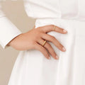 Twisted Dome Ring in Gold Stainless Steel Minimalist Dome Ring Chunky  Pinky Ring Mother's Day Gift