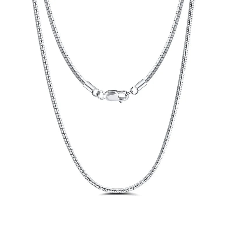 1mm Snake Chain 925 Sterling Silver Chains 40+5cm 45+5cm Length Wholesale Silver Chains Necklace