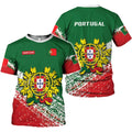 Fitspi Wholesale Custom Country Portugal Shirt Portuguese Flag Lion Hoodie T-shirt Dropshipping