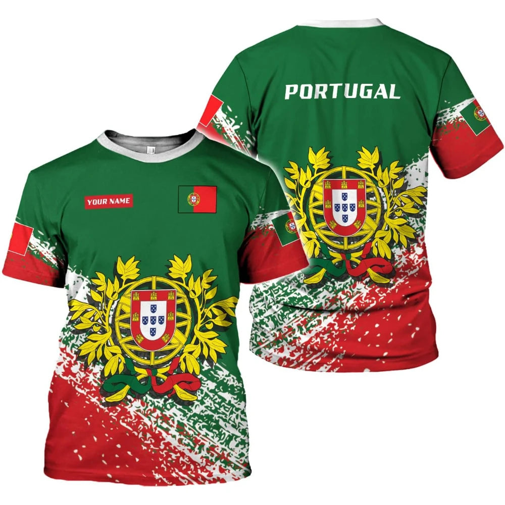 Fitspi Wholesale Custom Country Portugal Shirt Portuguese Flag Lion Hoodie T-shirt Dropshipping
