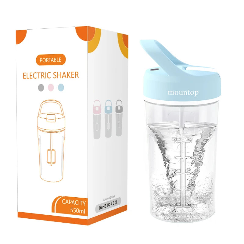 Portable USB Rechargeable Shaker Mixer Cup Reusable Protein Shake Water Bottle Free Shipping Electric Protein Shake Bottle Gym