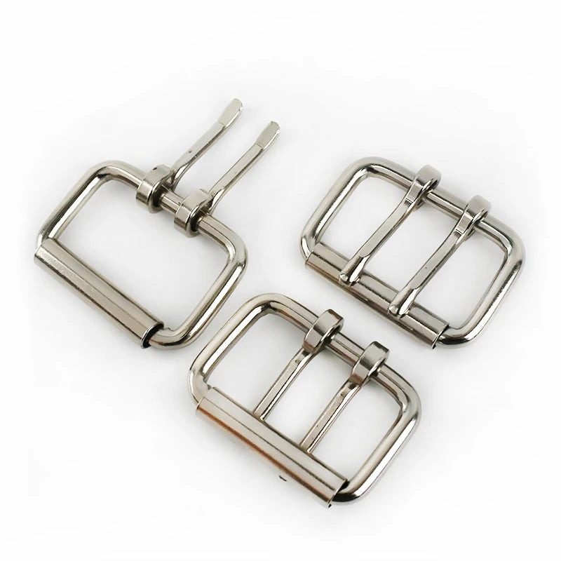 For Deepeel BF503 53mm Classic Double Needle Adjustment Pin Buckle Silver Roller Buckle for Handbag Hardware Accessories Classic