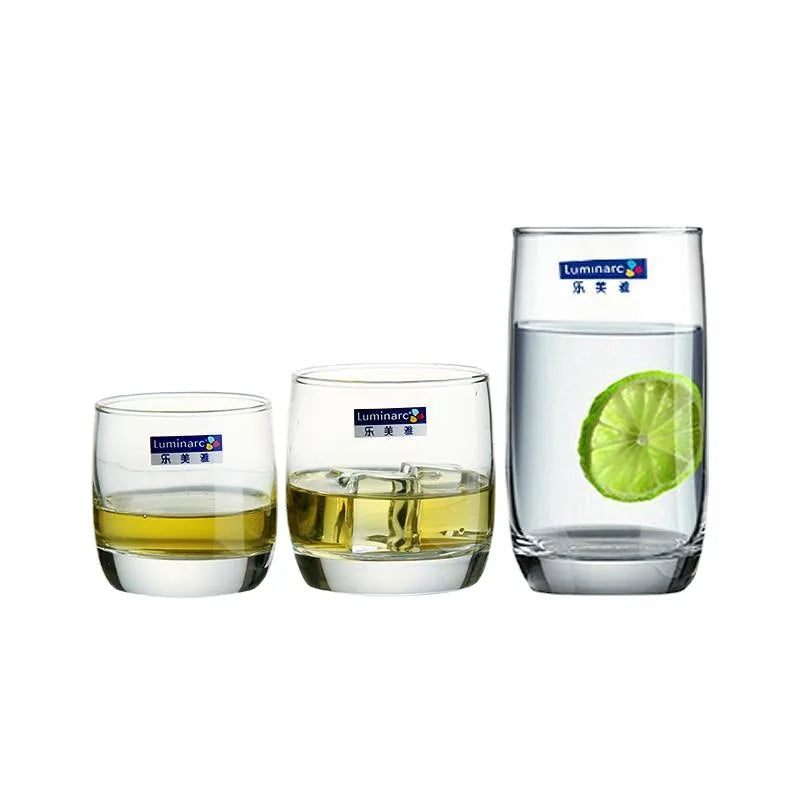 Luminarc Vigne Custom Logo Clear Glass Tumbler Heat Resistant for Juice Milkshake Factory Price Wholesale Drinkware