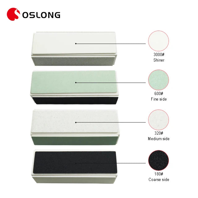 Sanding Polishing Buffers 4 Way Grit 180/320/600/3000 Sponge Buffer Polishing Block