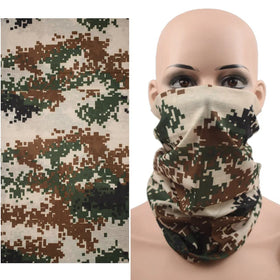 Camo Neck Gaiter for Men Women Headwear Bandana Head Wrap Face Scarf Mask CoverSeamless & Versatile