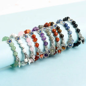 New Arrivals Spiritual Products Crystal Jewelry Ornaments Hand Hamsa Carving Crystal Bead Bracelet