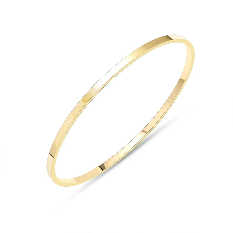 Simple Hundred Bangle Stainless Steel 18K Gold Plated for Women