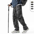 Custom Logo Men's Leisure Street Wear 100% Polyester Waterproof Camouflaged Trackpants Elastic Waist Pants
