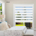 Dual Layer Zebra Roller Shades Cordless Free-Stop Light Filtering Semi-Automatic Double Roller Blind