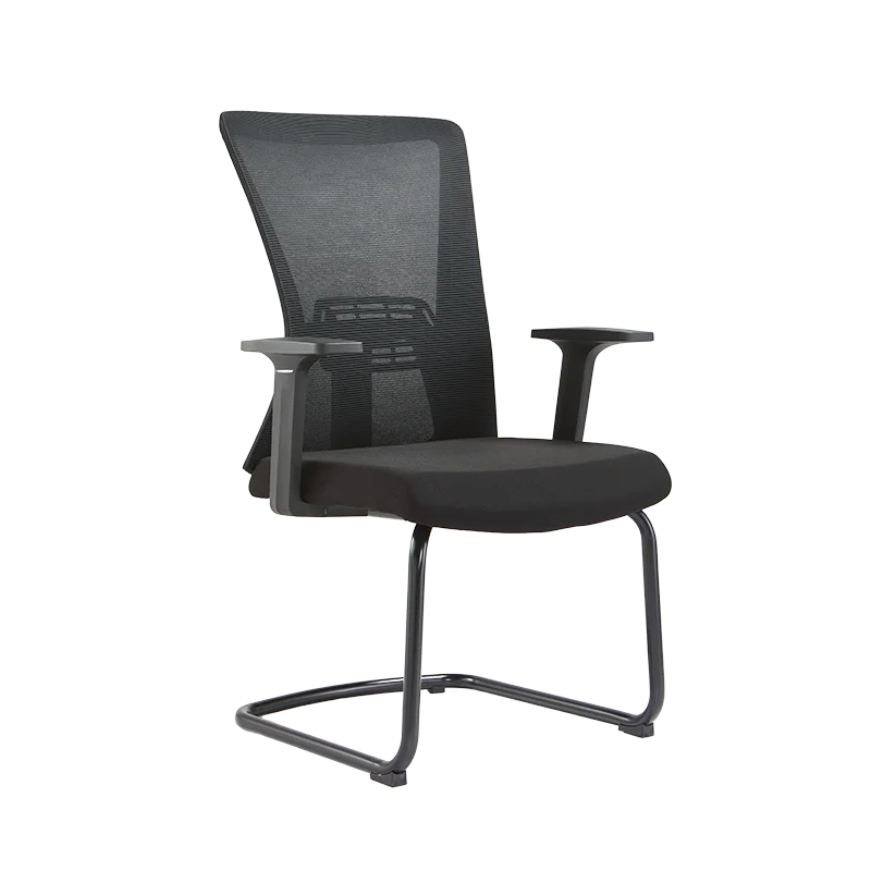 Wholesale Cheap Modern Mesh Office Visitor Chair Mid Back Mesh Fabric Chair No Wheel Training Chair