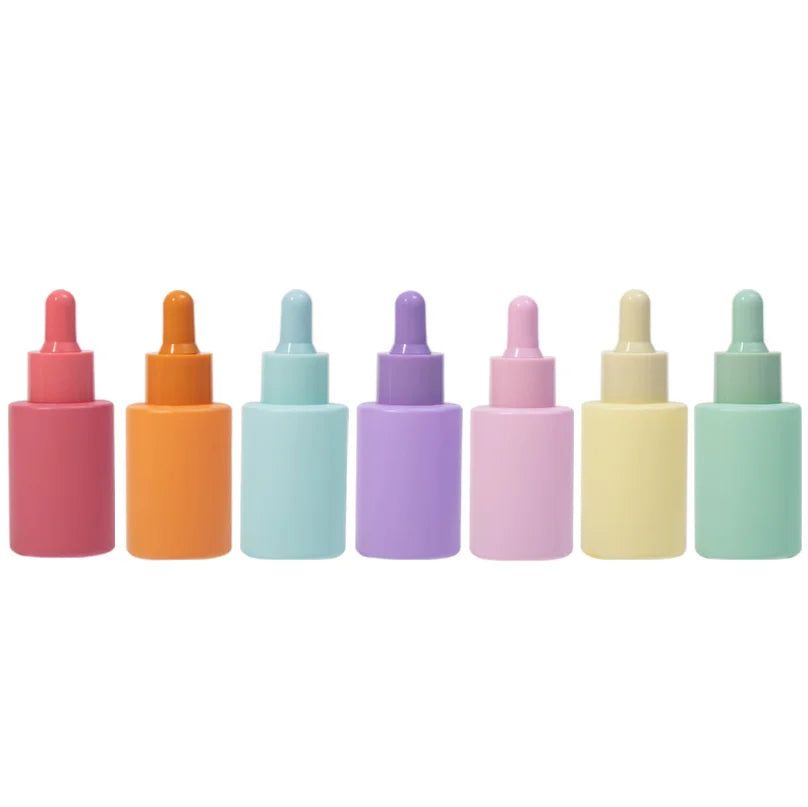 Cosmetic 1oz Pink Glass Dropper Bottle 30ml Essential Oil Lotion for Face Cream Skin Care Cream or Serum