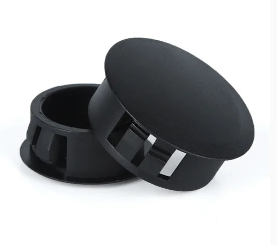 5mm-50mm Cheap Nylon Plastic Black Domed Head Hole Plugs Round Snap Panel Caps Covers