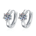 S925 Sterling Silver Female Classic Six Claws D Color 50 Points Moissanite Earrings Moissanite Jewelry