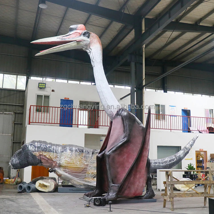 Jurassic Dino World Amusement Park Animated Simulation Pterodactyl Quetzalcoatlus Waterproof Animatronic Dinosaur