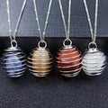 Pendants Fashion Crystal Stone Seven Chakra Crystal Necklace Rose Quartz with Metal Chain for Gift  _XCG