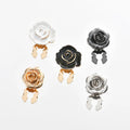 JFRB155 Luxury Metal Enamel Flower Button Cover Elegant  Cufflinks Fashion Jewelry Button Covers For Women Shirts