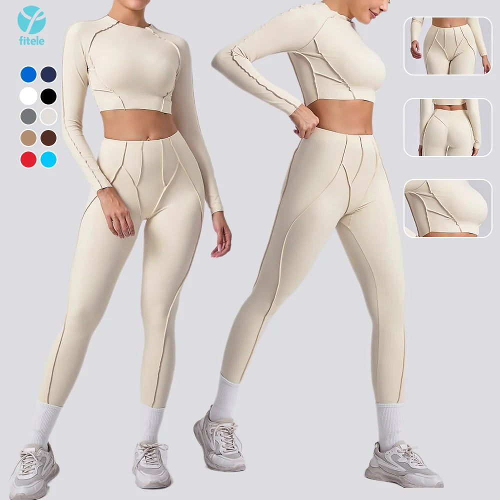 Custom Breathable Three-dimensional Cutting Design Sports Yoga Sets Women's Fitness Yoga Clothing Set Gym Women's Clothing Sets
