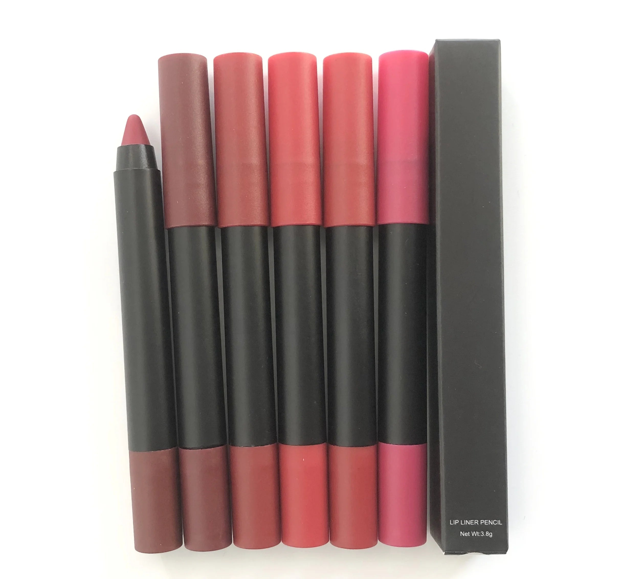 Top Quality Long-lasting Smooth Matte Lipstick Pen Black Lip Liner with Private Label
